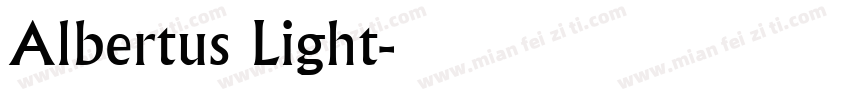 Albertus Light字体转换